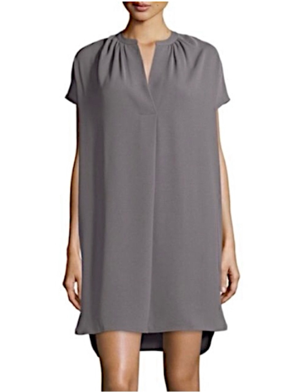 Vince Grey Short Sleeve Popover Shift Dress ❤️❤️